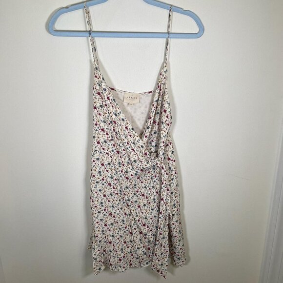 Sézane Daniella Wrap Mini Dress in Song of Summer Print - Picture 1 of 3